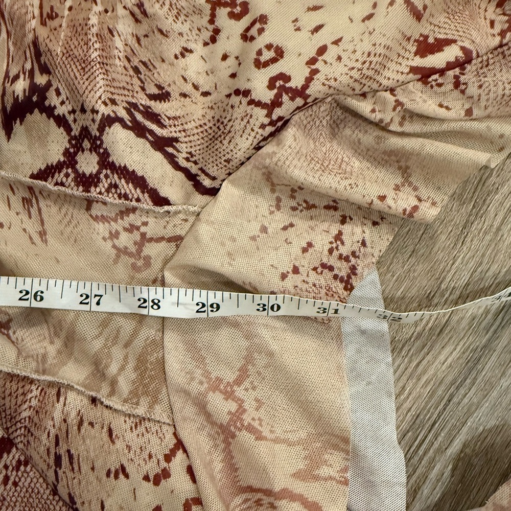 MURCI Mesh Halterneck Cut Out High Low Maxi Dress In Snake Print Sexy Club Sz 8 - Picture 11 of 12